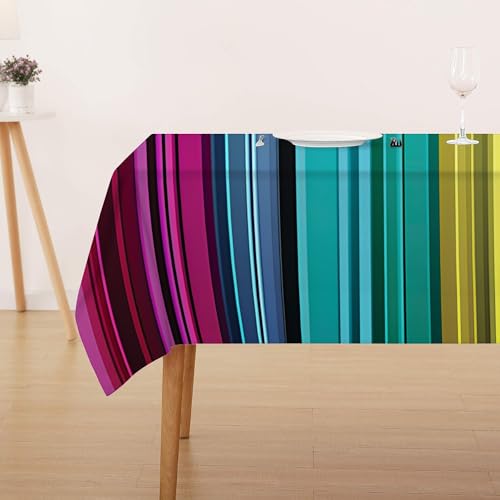 Tischdecke Abwaschbar Fleckschutz Mitteldecke 80x80 cm Klein Eckig Pflegeleicht Tischwäsche Wasserdicht Lotuseffekt Tischdecke Bunt Tischdecke Bunt Tischtuch für Küche, Esstisch, Couchtisch von FFFASFY