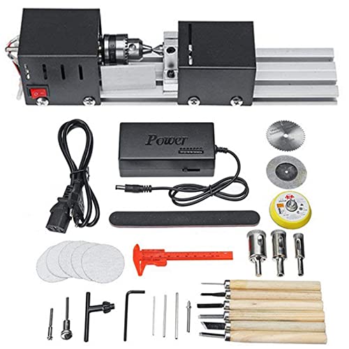 Mini Lathe Beads Polisher Machine DIY CNC Machining for Table Woodworking Wood Model Making Drilling Lathe Bead Grinding Machine DIY Tool Lathe Standard Set 6-in-1 von FFFSDQAAAAGTTY