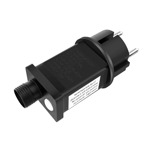 Weihnachten Lichterkette Netzteil Transformator 31V LED Stecker mit 8 Lichtmodi/Timerfunktion/Speicherfunktion, Wasserdicht 6W Adapter für Weihnachtsbeleuchtung, Glühbirnen Lichterkette, Lichternetz von FFZZKJ