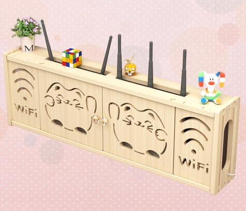 FGDIUCVN Aufbewahrungsbox für WLAN-Router, WLAN-Regalbox, an der Wand montierter hängender Router, unterstützt kabellosen Router, Sortierbox, B-71 x 24 cm von FGDIUCVN