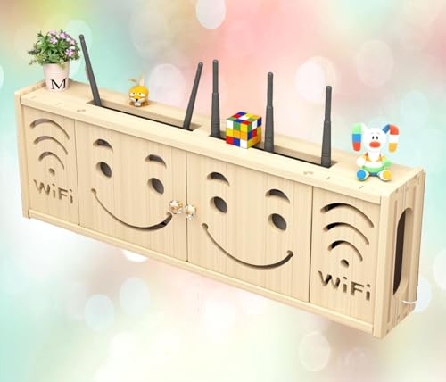 FGDIUCVN Aufbewahrungsbox für WLAN-Router, weiß, zur Abdeckung des Routers, Regal für WLAN-Router, Sortierbox für kabellosen Router, A-71 x 24 cm von FGDIUCVN