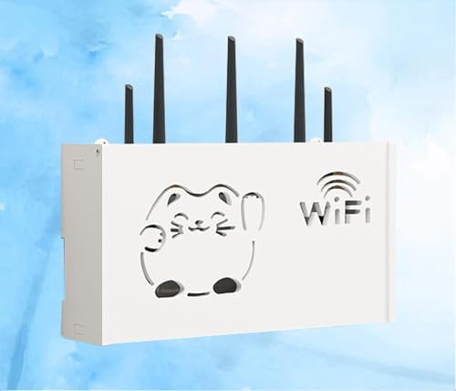 FGDIUCVN Aufbewahrungsregal für WLAN-Router, Aufbewahrungsbox für kabellosen WLAN-Router, Wandregal für Kabelbox, Sortierbox für kabellosen Router, A-38 x 20 x 8,5 cm von FGDIUCVN