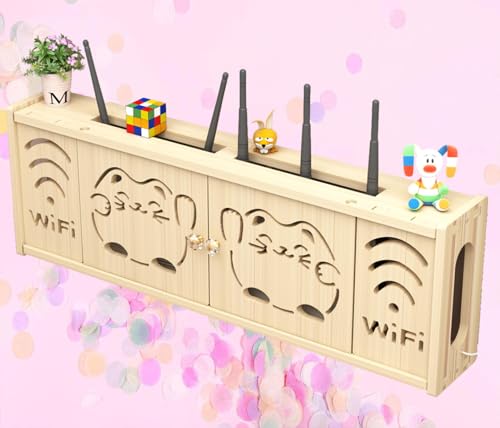 FGDIUCVN WiFi-Regal, an der Wand montiertes WiFi-Router-Regal, Aufbewahrungsbox, WLAN-Router-Rack, WLAN-Router-Sortierbox, B-71 x 24 cm von FGDIUCVN