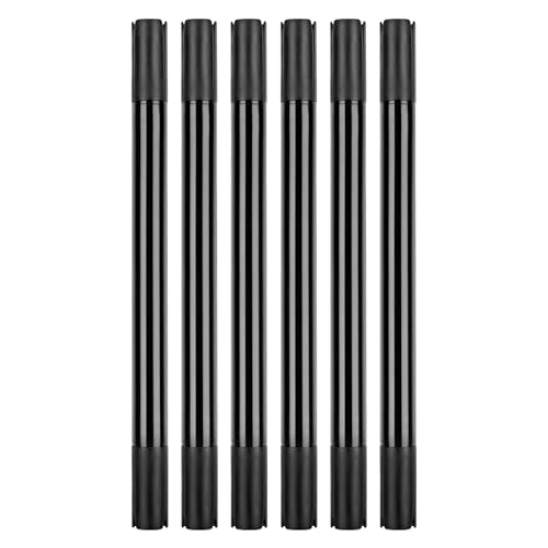 6Pcs Doppel Spitze Stoff Marker Wasserdicht Für Kleidung Doppelseitige Schwarz Stoff Marker Stift Für Hemd Tasche Schuhe von FGDTREE