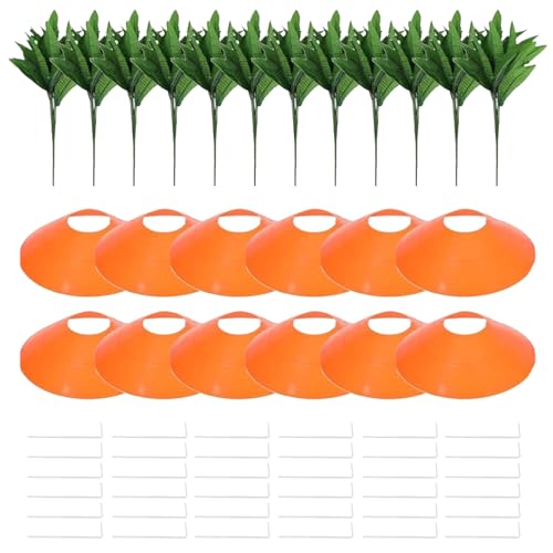 FGDTREE Karotten-Gartenstecker, bunte Karotten, Gartenstecker, künstliche Karotten, Dekoration für den Außenbereich, 12 Stück von FGDTREE