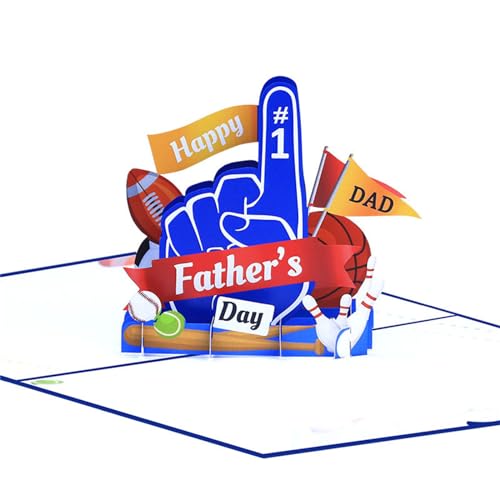 FGDTREE Vatertags-3D Karte Segenskarte Festival Grußkarten Geschenk Nachrichtenkarte Perfekt Für Papa Geschenk Faltbare 3D Karte von FGDTREE