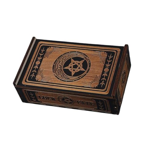 Holz Tarot Karte Lagerung Fall Push Pull Tarot Karten Box Astrologys Schmuck Box Für Wahrsagerei Hexe Dekoration von FGDTREE