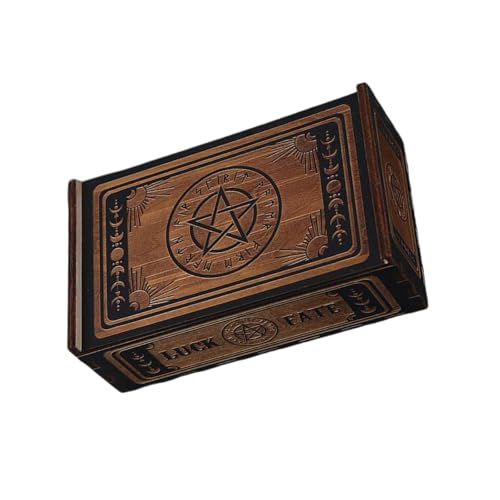 Holz Tarot Karte Lagerung Fall Push Pull Tarot Karten Box Astrologys Schmuck Box Für Wahrsagerei Hexe Dekoration von FGDTREE