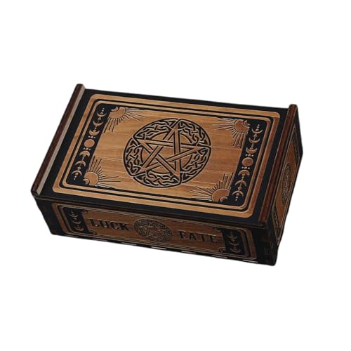 Holz Tarot Karte Lagerung Fall Push Pull Tarot Karten Box Astrologys Schmuck Box Für Wahrsagerei Hexe Dekoration von FGDTREE