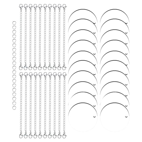 Sublimations-Schlüsselanhänger, Rohlinge, doppelseitig, Sublimationsdruck, Rohlinge mit Sublimationsrohlingen, Schlüsselanhänger-Ringe, Biegeringe von FGDTREE