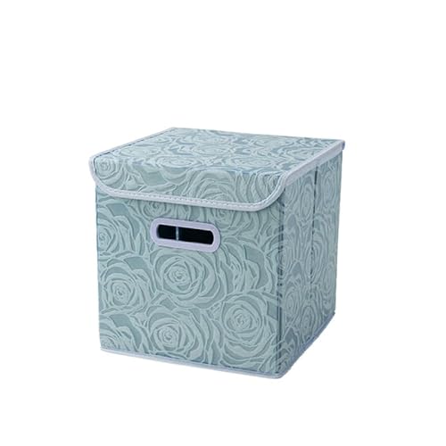 Zusammenklappbare Aufbewahrungsbox for den Schreibtisch, Sortierbox for Kleidung aus Vliesstoff, zusammenklappbare Aufbewahrungsboxen mit Deckel, Aufbewahrungsbox aus Baumwolle und Leinen(Square Light von FGKDNCJQ