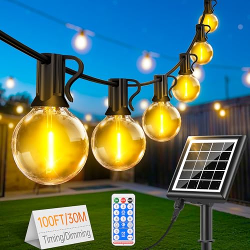 FGRYB Solar Lichterkette Aussen 30M - LED Solarlichterkette Außen IP65 Wetterfest 38+2 G40 Glühbirnen mit Fernbedienung 8 Modi für Outdoor Garten Balkon Party Hochzeit FGRYB Solar Lichterkette Aussen 30M - LED Solarlichterkette Außen IP65 Wetterfest 38+2 G40 Glühbirnen mit Fernbedienung 8 Modi für Outdoor Garten Balkon Party Hochzeit von FGRYB