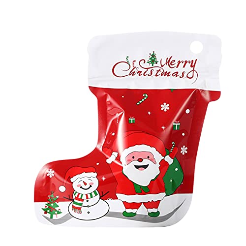 FGUUTYM Weihnachtstasche Weihnachtsschneemann-Tasche Weihnachtsmann-Apfel-geschmücktes Weihnachtsmann-Geschenk-Geschenk Geschenkpapier-Etiketten (Red, One Size) von FGUUTYM