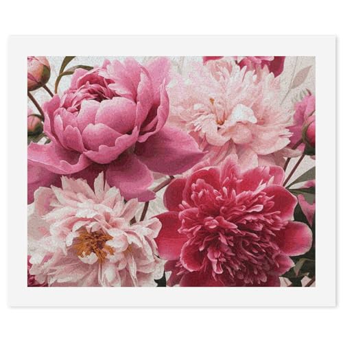 FHECVBN Malen nach Zahlen Kit für Erwachsene Anfänger Botanische Blumen Erwachsene Malen nach Zahlen Kits DIY Digital Painting Kit Acryl Ölgemälde Kits Home Wall Decor von FHECVBN