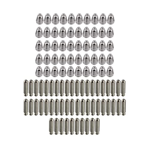 FHIASTGL 100 stücke Plasmaschneider Verbrauchsdüsen Tipps Elektroden Fackel Verbrauchsmaterial Kit Anzug for AG60 WSD60. Brennerdüsen von FHIASTGL