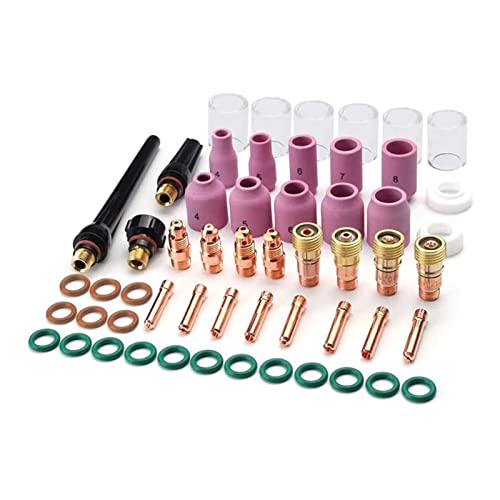 FHIASTGL 5. 5pcs. Schweißbrenner-Stubby-Gas-Objektiv for WP-17/18/26 TIG 10 Glass Cup Kit Dauerhaftes praktisches Schweißzubehör Einfache Verwendung Brennerdüsen von FHIASTGL