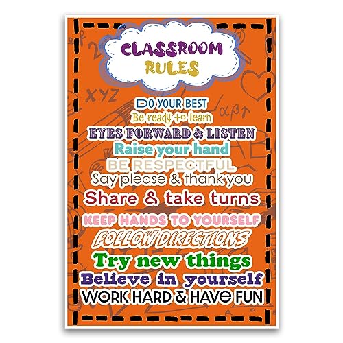 Poster "Encouraging Classroom Rules" – Pädagogisches Schulposter für Grundschulklassenzimmer – 30,5 x 45,7 cm ungerahmtes Poster – Premium-Poster auf 45,4 kg Glanzpapier – gedruckt in den USA FHJP1083 von FHJ