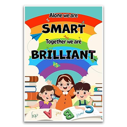 Poster "Together We Are Brilliant Positive", Lernposter für Klassenzimmer, Schule, 30,5 x 45,7 cm, ungerahmt, Premium-Poster auf 45,4 kg Glanzpapier, gedruckt in den USA FHJP1212 von FHJ