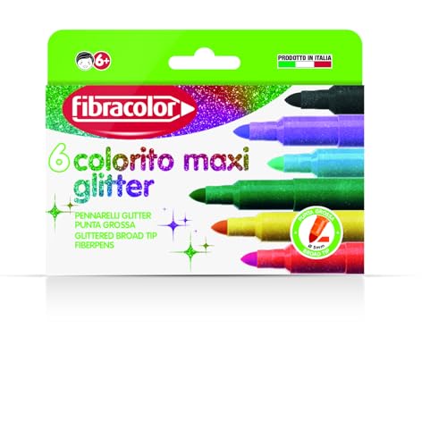 FIBRACOLOR FARBIG MAXI GLITTER P.GROSSA SC 6 Stk. von FIBRACOLOR