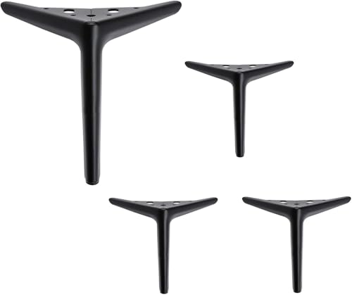 FICNNVJH Dreieckige Tischbeine, 4 DIY-Möbelbeine aus Metall for Schränke, Sofas, Couchtische, Fernsehständer und andere Möbelbeine(Black,12cm/4.72in) von FICNNVJH