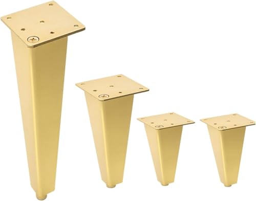 FICNNVJH Möbelbeine for Schrank, Esstisch, Ersatzsofa, Chaiselongue, Ottomane, Couchtisch, verstellbare Tischbeine(Gold,200MM(7.87in)) von FICNNVJH