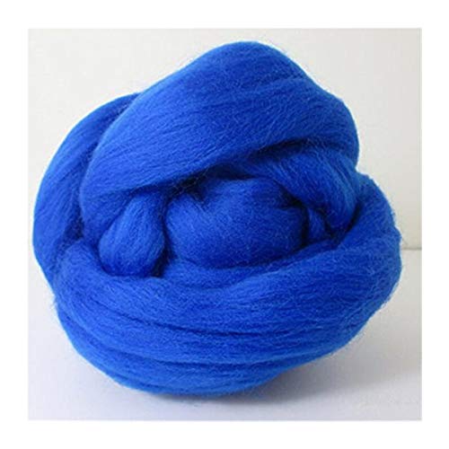 FIDGUBEU Wolle Zum HäKeln,HäKelgarn 1 Teile / 500g Super Dicke Viskose Chunky Garn Roving Garn Spinning Hand Strick Spin Garn Winter Warme Wohnkultur Sofa Decke(Royal Blue) von FIDGUBEU