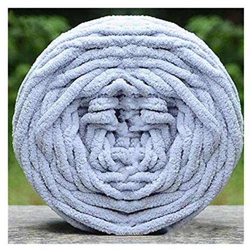 FIDGUBEU Wolle Zum HäKeln,HäKelgarn 100 g/kugig super dick garn weiche polyestergarne große Farn sperrig arm Arming Strick Decke spinngarn Polyester(Light Gray) von FIDGUBEU