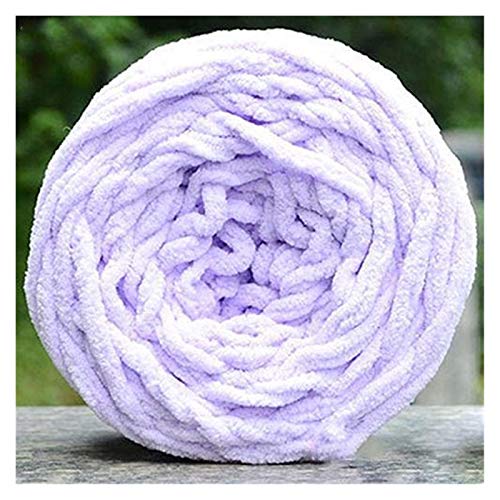 FIDGUBEU Wolle Zum HäKeln,HäKelgarn 100 g/kugig super dick garn weiche polyestergarne große Farn sperrig arm Arming Strick Decke spinngarn Polyester(Light Purple) von FIDGUBEU