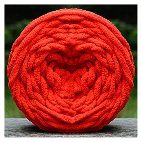 FIDGUBEU Wolle Zum HäKeln,HäKelgarn 100 g/kugig super dick garn weiche polyestergarne große Farn sperrig arm Arming Strick Decke spinngarn Polyester(Rose Red) von FIDGUBEU