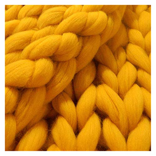 FIDGUBEU Wolle Zum HäKeln,HäKelgarn 1000g / Kugel super Dicke klobige Garn-Filzgarn for Spinning Hand Strick-Spin-Garn-DIY-Decke(Yellow) von FIDGUBEU