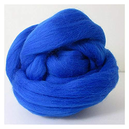 FIDGUBEU Wolle Zum HäKeln,HäKelgarn 1000g / Kugel super Dicker natürlicher klobiger Garnfilz-Roving-Garn für drehende Hand Stricken Spin-Garn-DIY-Deckenversorgung(Royal Blue) von FIDGUBEU