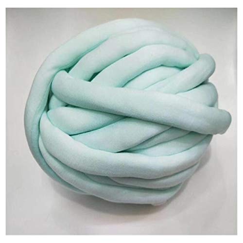 FIDGUBEU Wolle Zum HäKeln,HäKelgarn 1000g super Dickes klobiges Garn DIY sperrige Arm-Roving-Strickdecke Hand Strick-Spin-Garn-DIY-Decke 60m(Mint) von FIDGUBEU