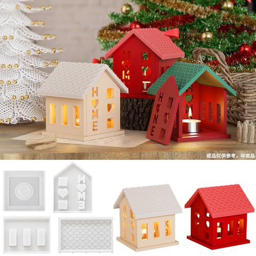 3D Silikonform Haus Silikonform Silikonformen Gießformen Kerzenhalter Silikonform Häuser Silikonformen Gießformen silikonform weihnachten Silikonformen Gießformen Weihnachten (C) von FIENZA