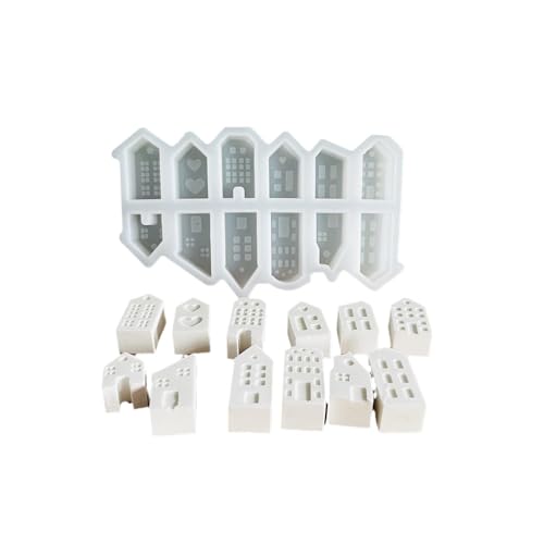 3D Silikonform Haus Silikonform Silikonformen Gießformen Kerzenhalter Silikonform Häuser Silikonformen Gießformen silikonform weihnachten Silikonformen Gießformen Weihnachten (D) von FIENZA