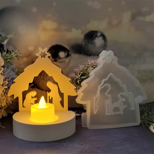 3D Silikonform Haus Silikonform Silikonformen Gießformen Kerzenhalter Silikonform Häuser Silikonformen Gießformen silikonform weihnachten Silikonformen Gießformen Weihnachten (Weihnachtszimmer (A)) von FIENZA