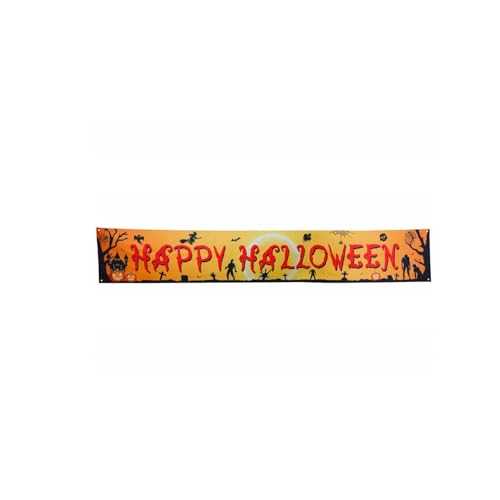 FIESTAS GUIRCA | Banner Happy Halloween Stoff (290x50 cm) - Partydekoration für Halloween und Feiern - Ideales Zubehör für gruselige Partys - Orange von FIESTAS GUIRCA