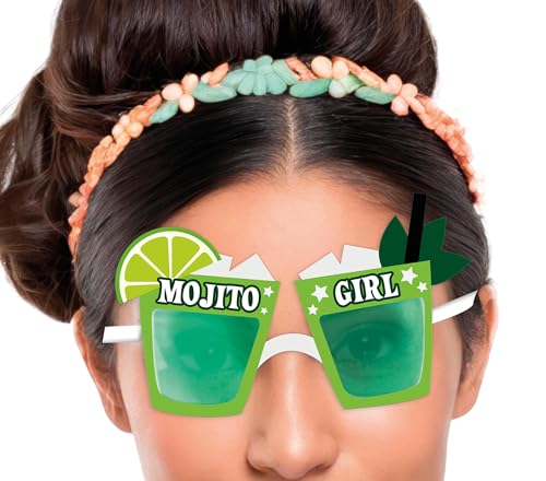 FIESTAS GUIRCA | Mojito Girl Brille Grün - Partyzubehör für Junggesellenabschiede und Getränkefeiern - Ideal für Frauen bei Kostümpartys und Karneval - Grün von FIESTAS GUIRCA