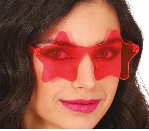 FIESTAS GUIRCA | Rosa Sternbrille - Hippie Kostümzubehör für Partys und Feiern - Ideal für Karneval, Halloween und Themen-Events - Unisex für Erwachsene - Rosa von FIESTAS GUIRCA