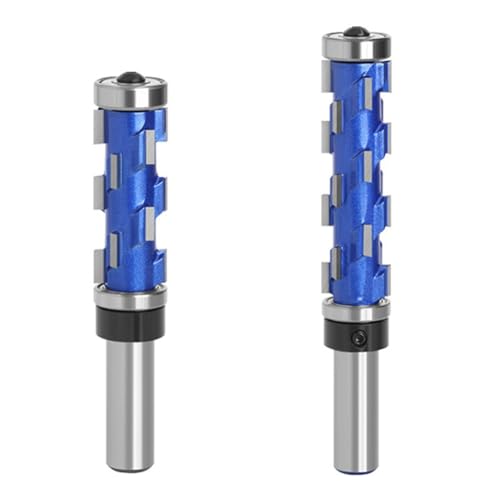 FIGGRITID 2 Stück Fräser-Bits mit flachem Schaft von 12 mm, Spiralschneidewerkzeug mit Doppelkugellager, Fräswerkzeug für Holz von FIGGRITID