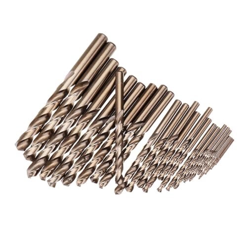 FIGGRITID Cobalt-beschichtetes Bohrer-Bit-Set, 1,0 bis 13 mm, HSS M35, für elektrische Bohrmaschine für Holz, Metall, Stahl, Lochschneider, Holzarbeiten, Bohren von FIGGRITID