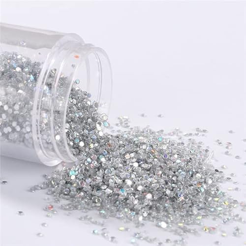 10g/lot 1mm 26 farbe Flache Runde PVC Pailletten Paillette Nähhandwerk Für Hochzeitsdekoration Kleid Schuhkappen DIY Zubehör-silber,1mm von FIKROO