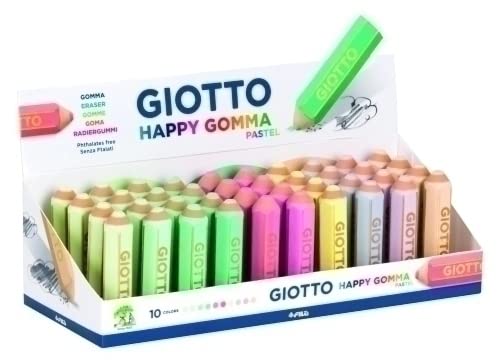 Giotto Pastellfarben Radierer Happy Gomma in Stiftform, PVC frei von FILA