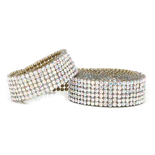 Elegante Strass-Applikation, Netzband Zum Aufbügeln für Hochzeitskleidbesatz, Atemberaubende Kleidungsaccessoires Zum Verzieren von Schuhen, Kopfbedeckungen und Mehr, von FILFEEL