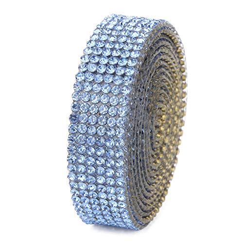 Elegante Strass-Applikation, Netzband Zum Aufbügeln für Hochzeitskleidbesatz, Atemberaubende Kleidungsaccessoires Zum Verzieren von Schuhen, Kopfbedeckungen und Mehr, von FILFEEL