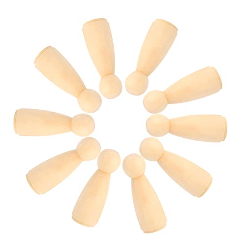 FILFEEL DIY-Malpuppen aus Holz, 75 Mm, Figuren, Spielzeug, Bastelset für Kinder – Ideal Zum Malen und Basteln (10 Stück) von FILFEEL