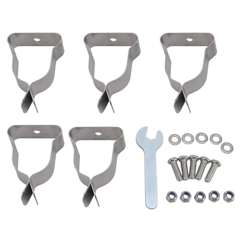 FILFEEL Hochleistungs-Fensterschachtabdeckungs-Clip-Set aus Stahl, Verzinkte Oberfläche, 5 Klemmen für Wellblech- und Kunststoffschächte, Sämtliche Hardware Im Lieferumfang Enthalten, von FILFEEL