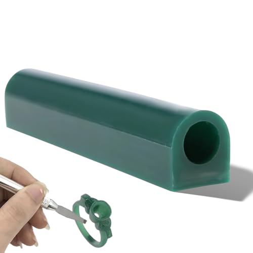 FILFEEL Wachsröhre für die Herstellung von Schmuck Heimwerkerringen, Wachsring Tube Green Wax Tube Flache Seite Schmuckring Herstellung Gravur Werkzeug Zubehör (T250) von FILFEEL