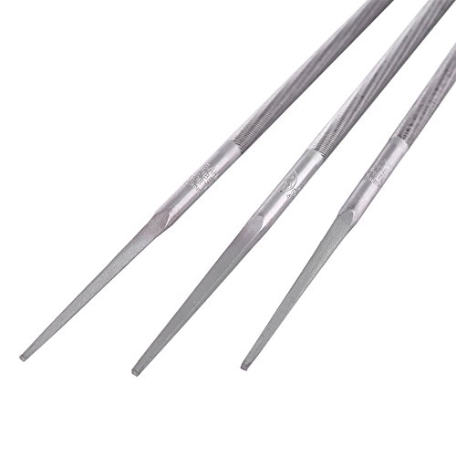 Hochwertiger Lagerstahl, Fangs Kettensägenfeilen-Set, Schärfwerkzeug für Glatten Schnitt, 4 Mm, 4,8 Mm, 5,5 Mm, Spezifikationen mit Runder Form für Kettensägenschärfer (4mm) von FILFEEL