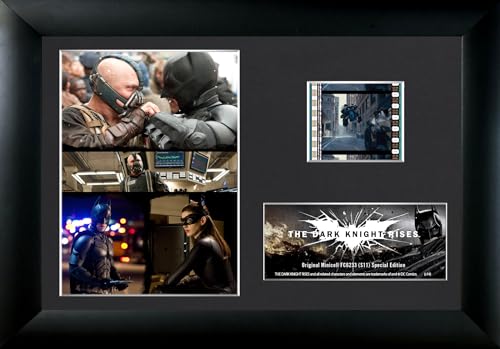 FILMCELLS Batman: The Dark Knight Rises – Charakter-Collage 17,8 x 12,7 cm MiniCell Desktop-Präsentation – mit 35 mm Filmclip mit Staffelei-Ständer – Offiziell lizenziertes Film-Sammelstück von FILMCELLS