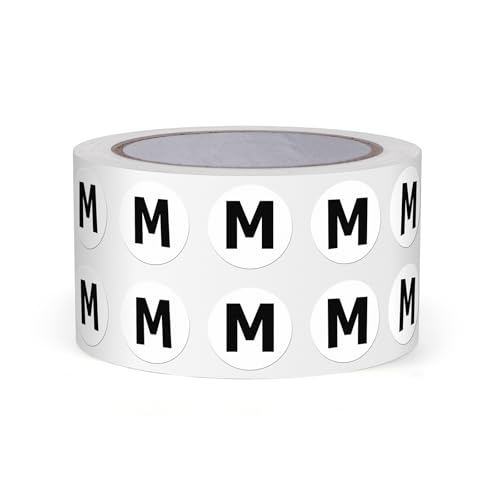 FINDAT Buchstabe M Dot Aufkleber 13mm selbstklebende Vinyl wasserfest Großbuchstaben Alphabet Rund Etiketten für Lagerhäuser Schulen Fabriken Gewerbe 1000 Stück FINDAT Buchstabe M Dot Aufkleber 13mm selbstklebende Vinyl wasserfest Großbuchstaben Alphabet Rund Etiketten für Lagerhäuser Schulen Fabriken Gewerbe 1000 Stück von FINDAT